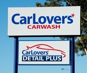 CarLovers Carwash Signage
