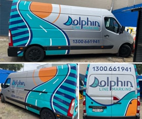 Dolphin Line Marking Vehicle Signage